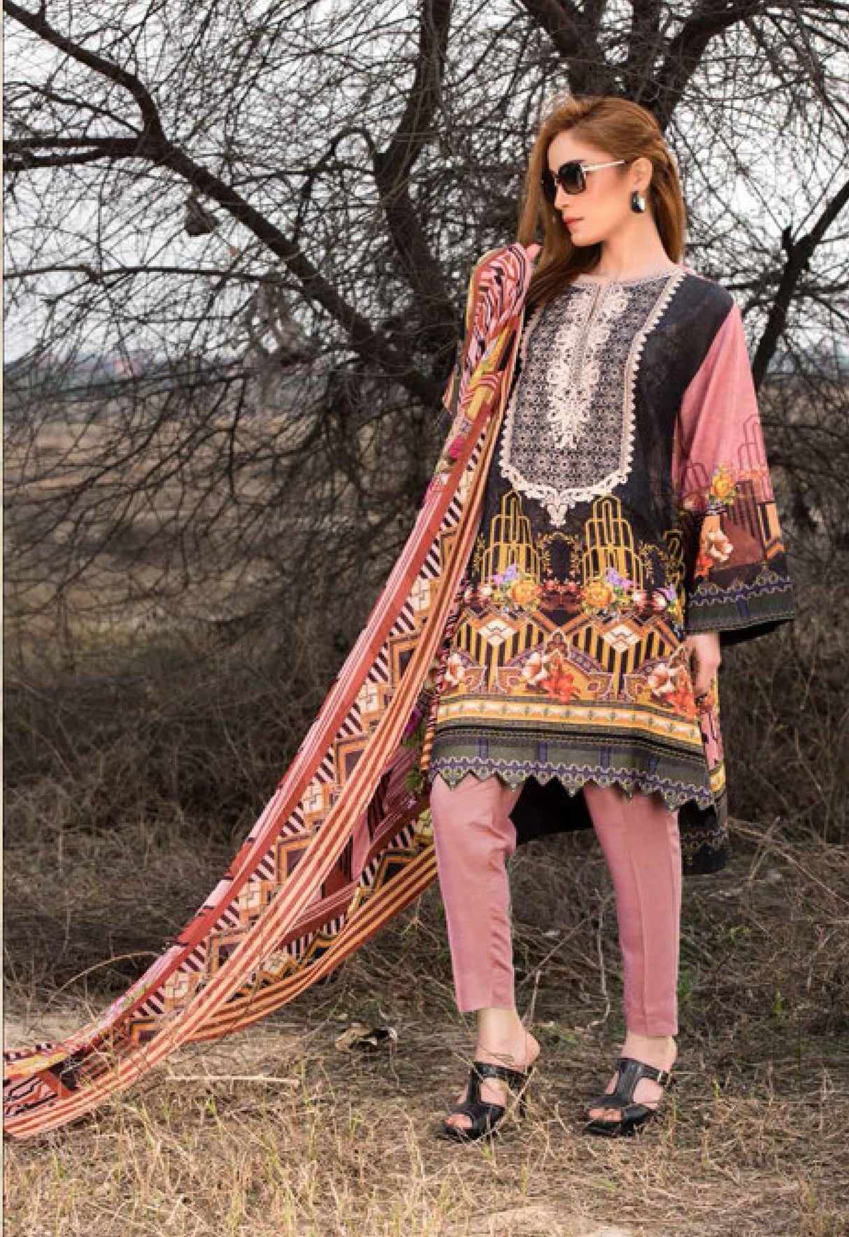 Johra Impression Embroidered Digital Printed Lawn-100% Original Guaranteed