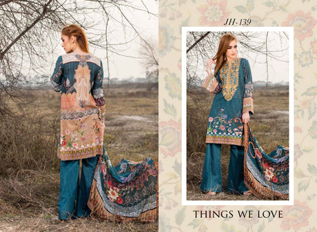 Johra Impression Embroidered Digital Printed Lawn-100% Original Guaranteed