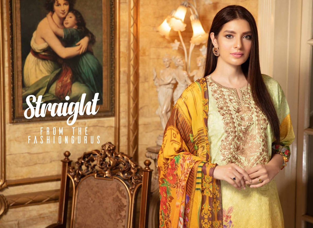 Johra Meesha Embroidered Digital Printed Lawn-100% Original Guaranteed