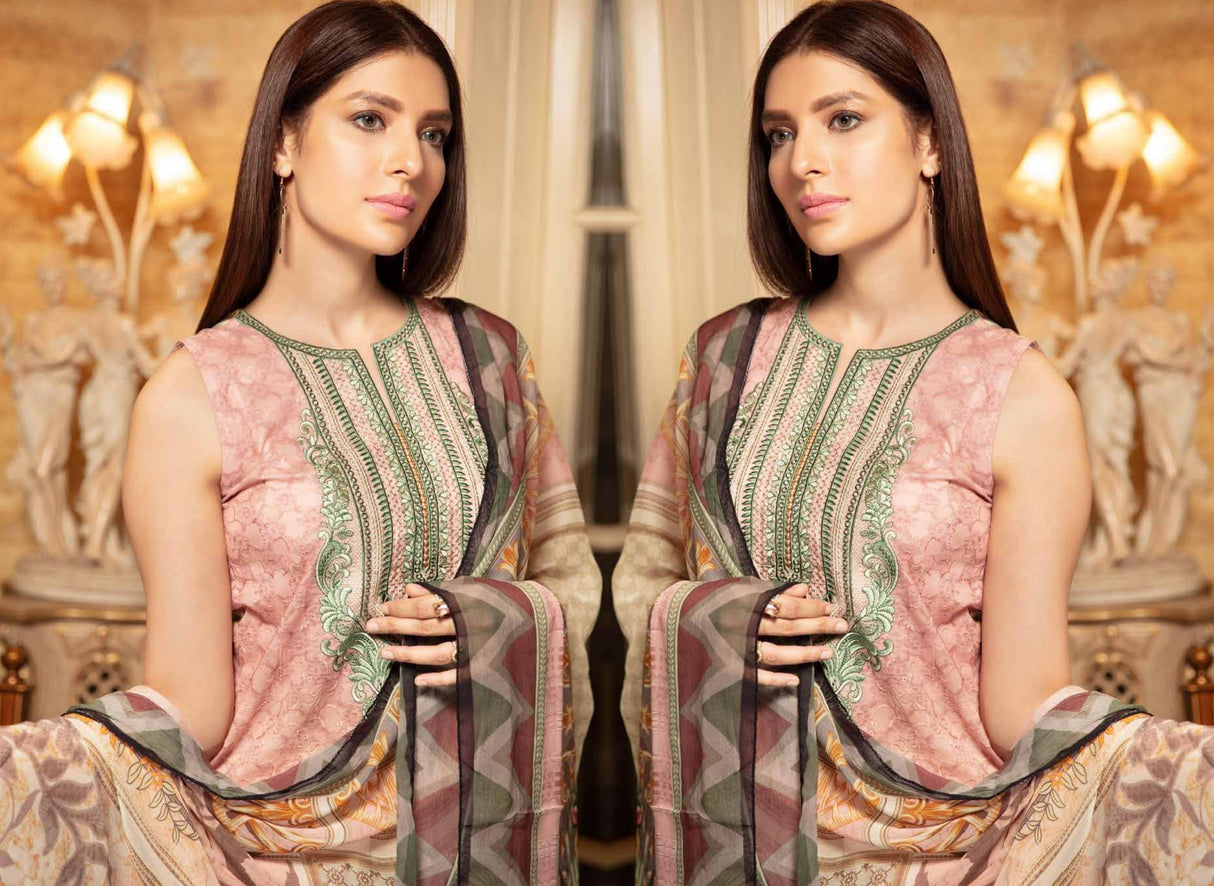 Johra Meesha Embroidered Digital Printed Lawn-100% Original Guaranteed