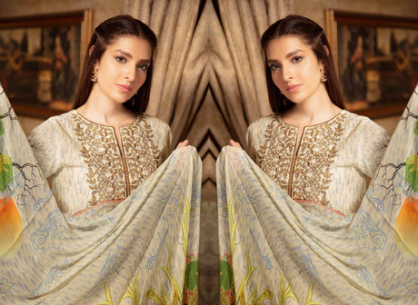 Johra Meesha Embroidered Digital Printed Lawn-100% Original Guaranteed