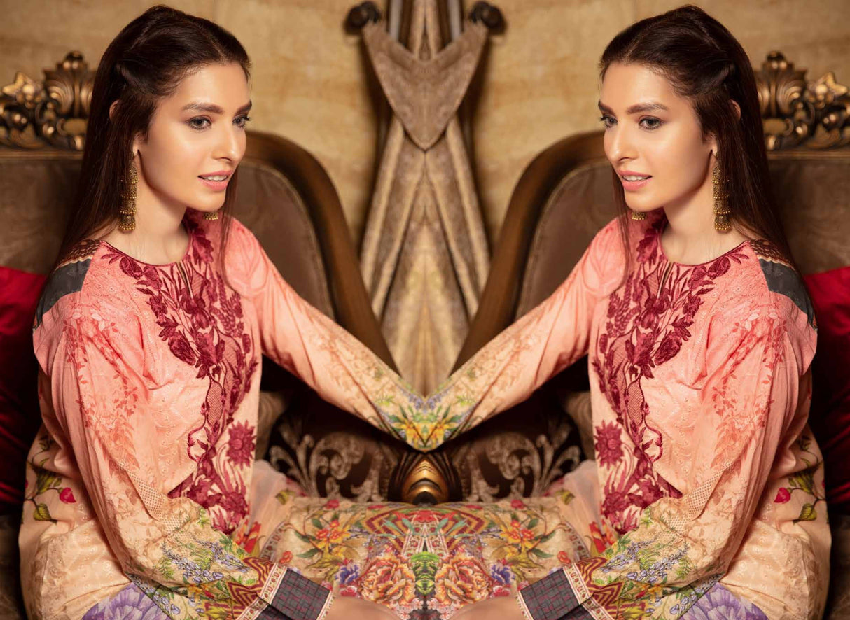 Johra Meesha Embroidered Digital Printed Lawn-100% Original Guaranteed