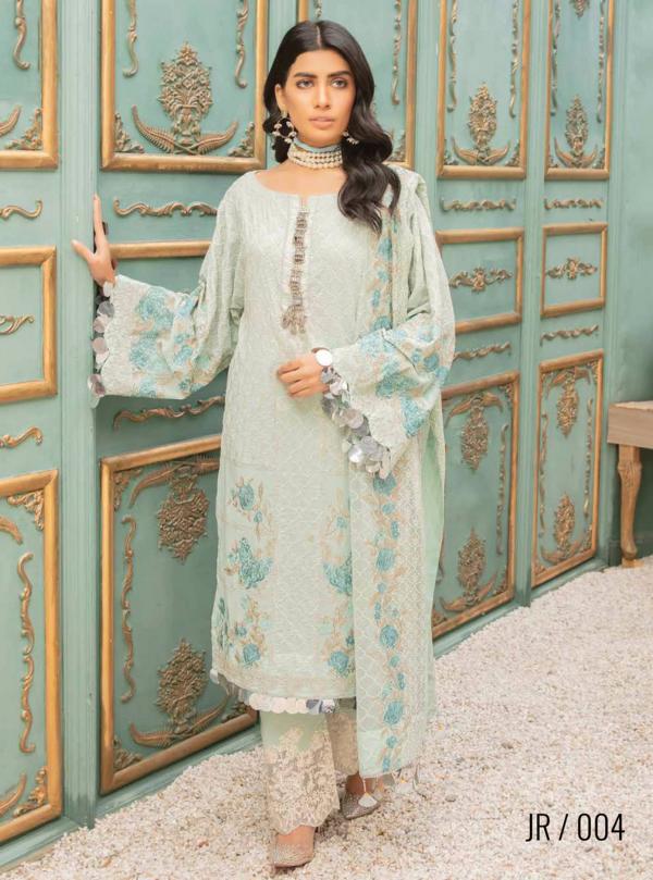 Johra Gold Swiss Voile Embroidered Collection 100% Original