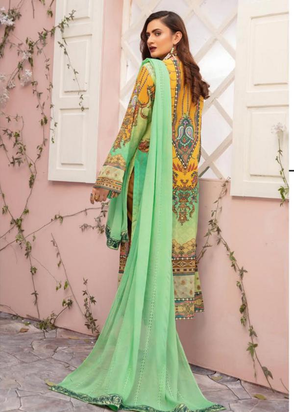 Johra Dior Embroidered Digital Printed Lawn-100% Original Guaranteed