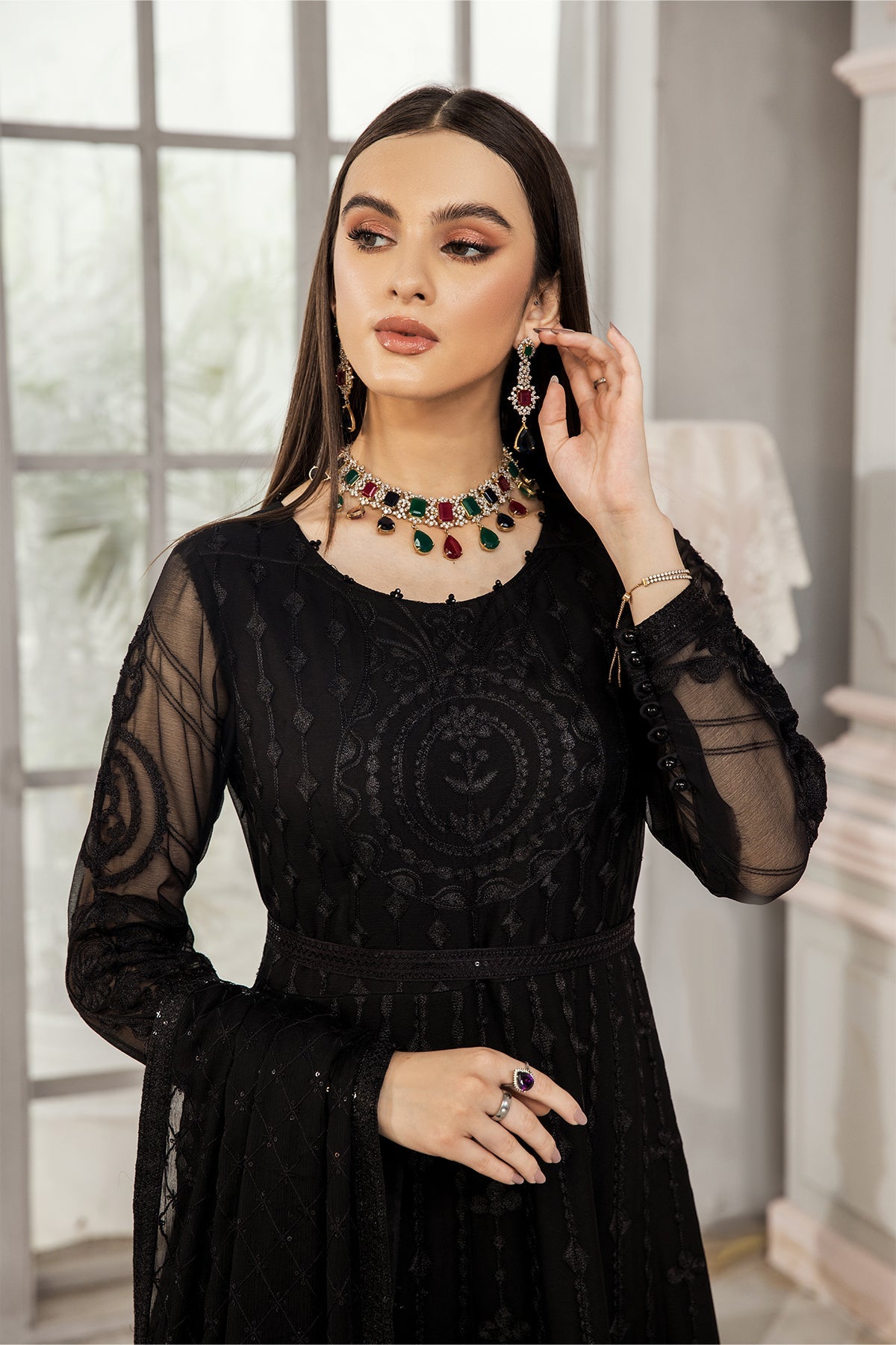 Alizeh Luxury  Embroidered Chiffon Collection-100% Original