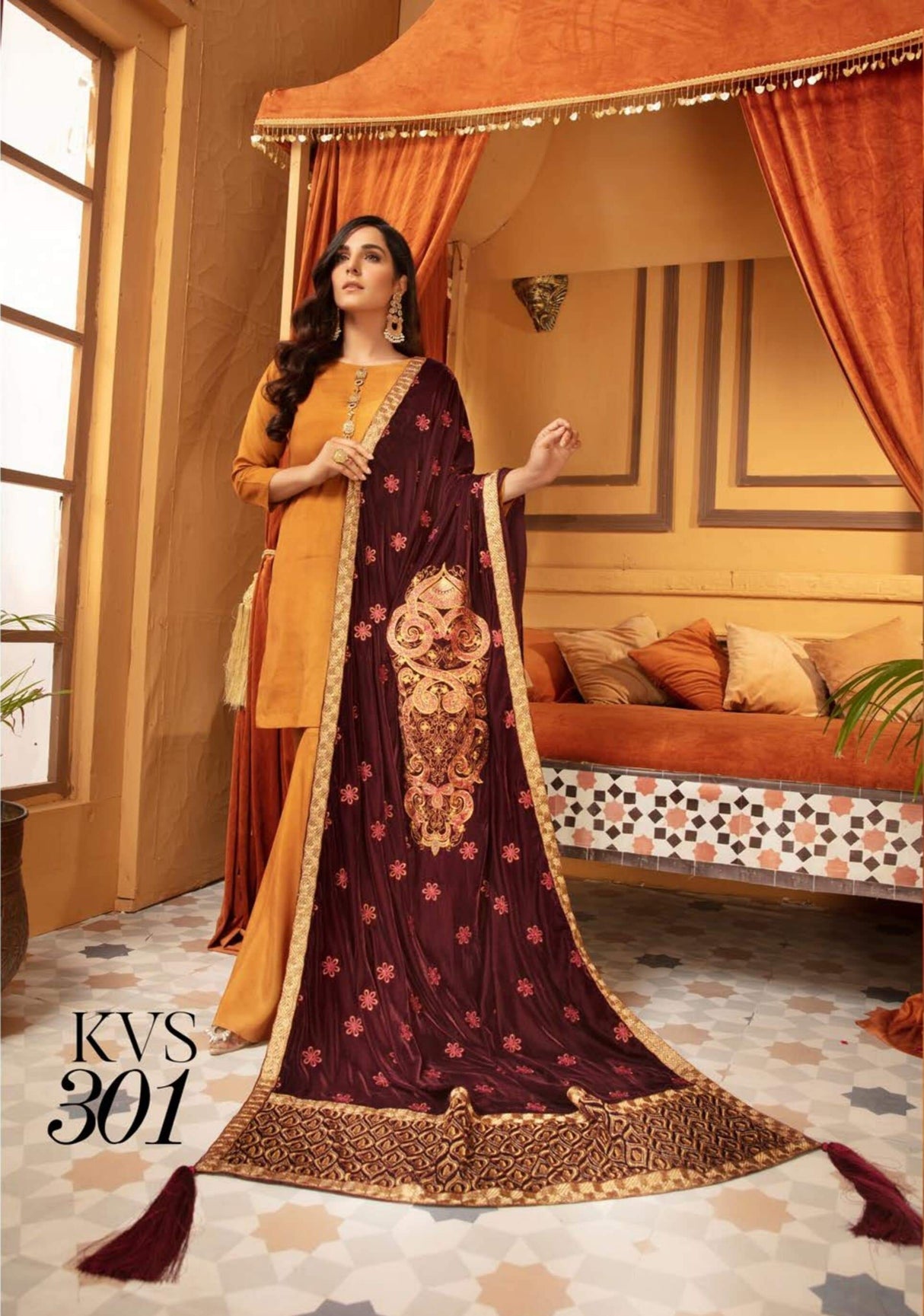 Khubsoorat velvet luxury shawl  2020-100% Original Guaranteed