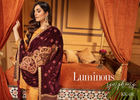 Khubsoorat velvet luxury shawl  2020-100% Original Guaranteed