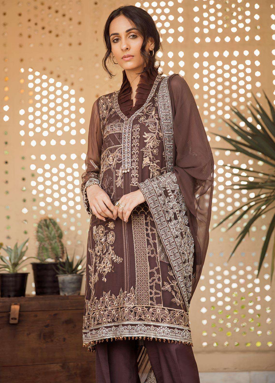 AIK Atelier Embroidered Chiffon Collection -100% Original Guaranteed