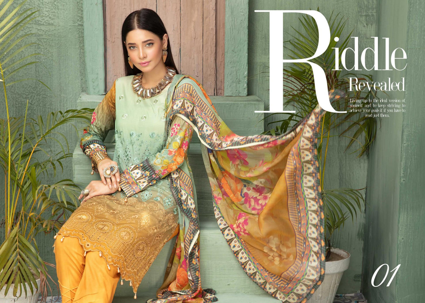 Mahees by Riaz Arts chikankari lawn 2020-100% Original Guarantee