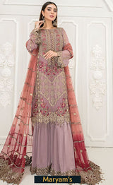 Maryam's Chiffon Embroidered Collection 2021 -100% Original Guaranteed