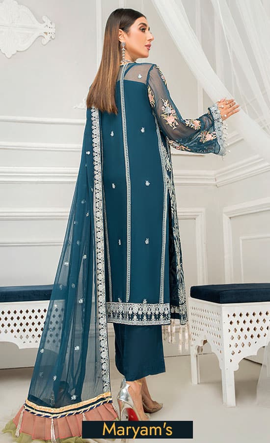 Maryam's Chiffon Embroidered Collection  -100% Original Guaranteed