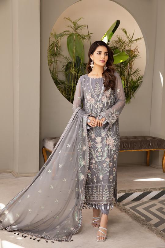 Aliezh By Bilal's Embroidery Chiffon Embroidered Collection 2021 -100% Original Guaranteed
