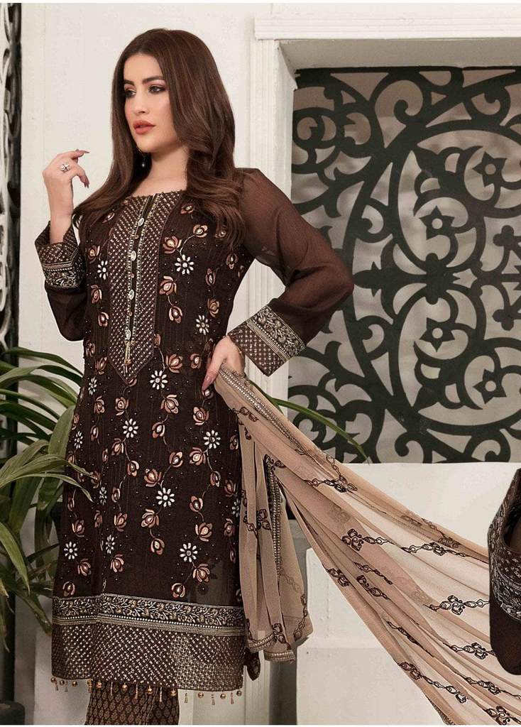 Tawakkal sumptuous serenity embroidered chiffon 2021 -100% original guaranteed