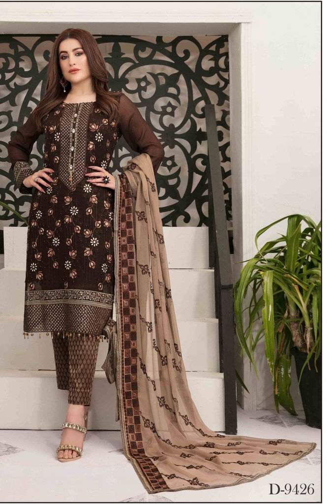 Tawakkal sumptuous serenity embroidered chiffon 2021 -100% original guaranteed