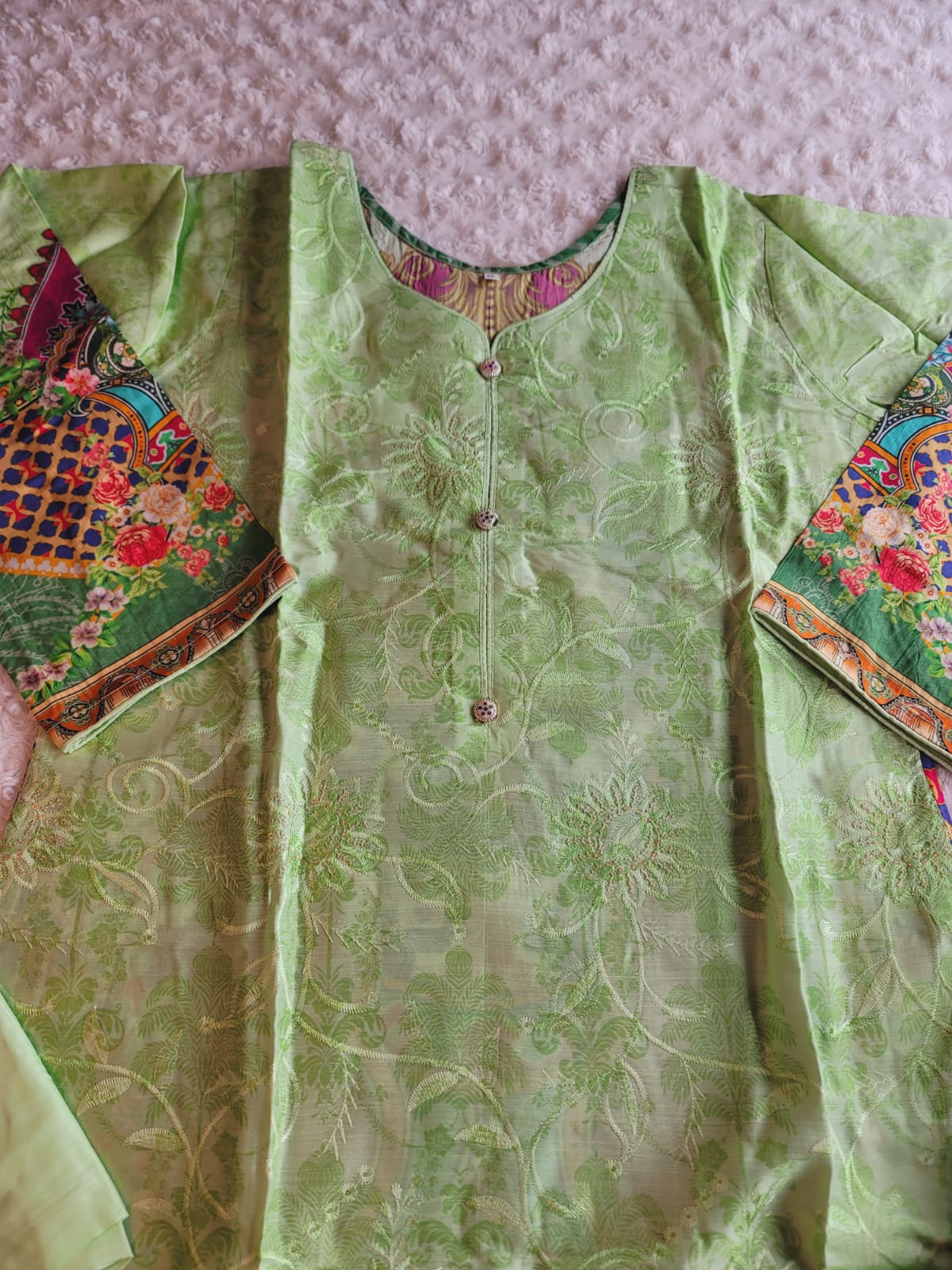 Pakistani Viscos Lawn Embroidered Salwar kameez Ready To Ship