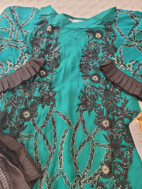 Pakistani Stitched Embroidery Party Wear Dresses Ready To Ship