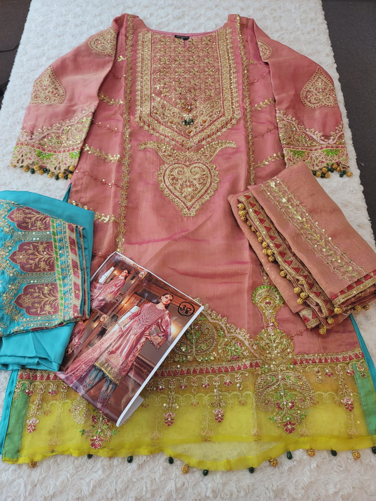 Pakistani Stitched Embroidery Party Wear Dresses Ready To Ship