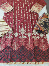 Pakistani stitched  lawn Embroidered Salwar kameez ready to ship