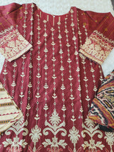 Pakistani stitched  lawn Embroidered Salwar kameez ready to ship