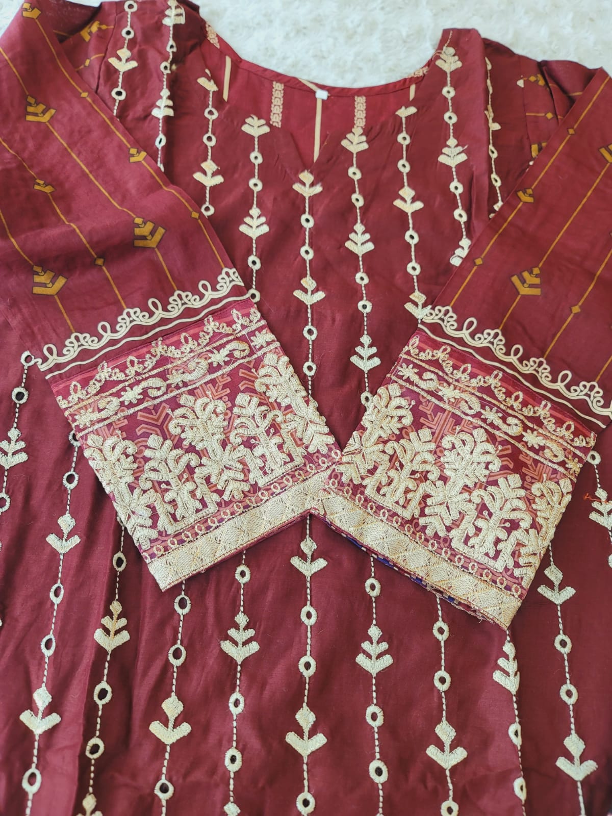 Pakistani stitched  lawn Embroidered Salwar kameez ready to ship