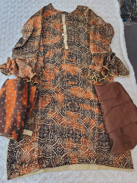 Pakistani Raw Silk Kamiz With Pure Chiffon Duppata Collection 2021 -100% Original Guaranteed