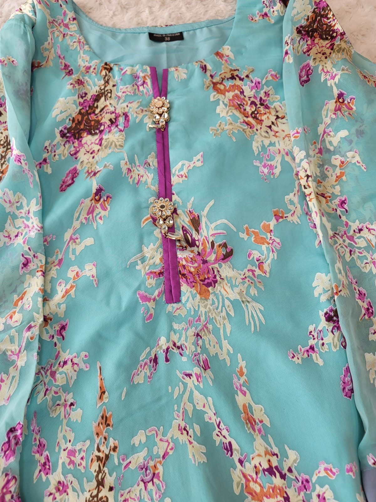 Pakistani Orginal Butique Dress With Tulip Pant -100% Original Guaranteed