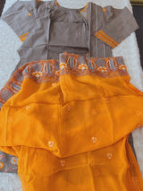 Pakistani stitched  lawn Embroidered Salwar kameez ready to ship