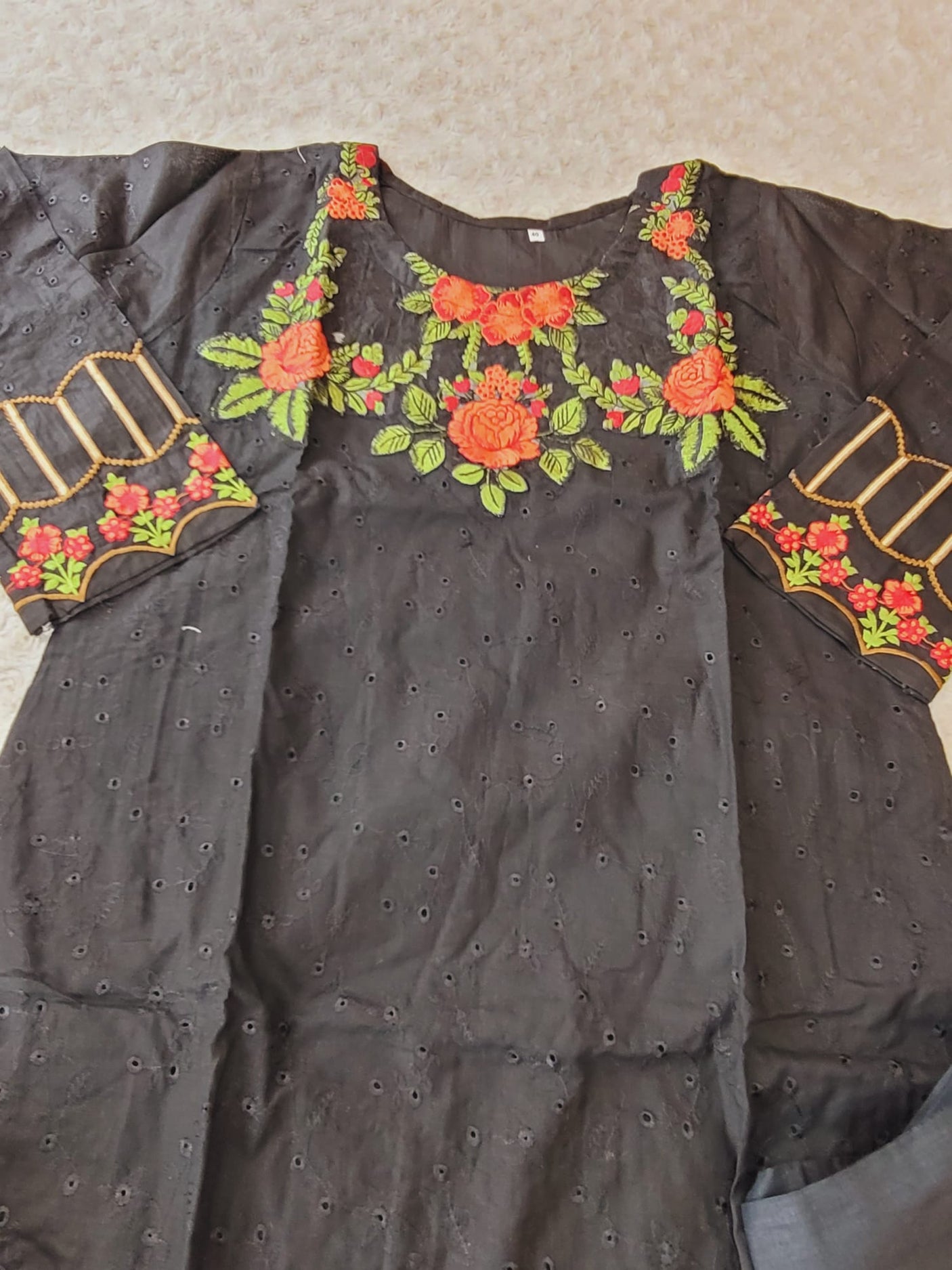 Pakistani stitched  lawn Embroidered Salwar kameez ready to ship