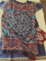 Pakistani stitched  lawn Embroidered Salwar kameez ready to ship