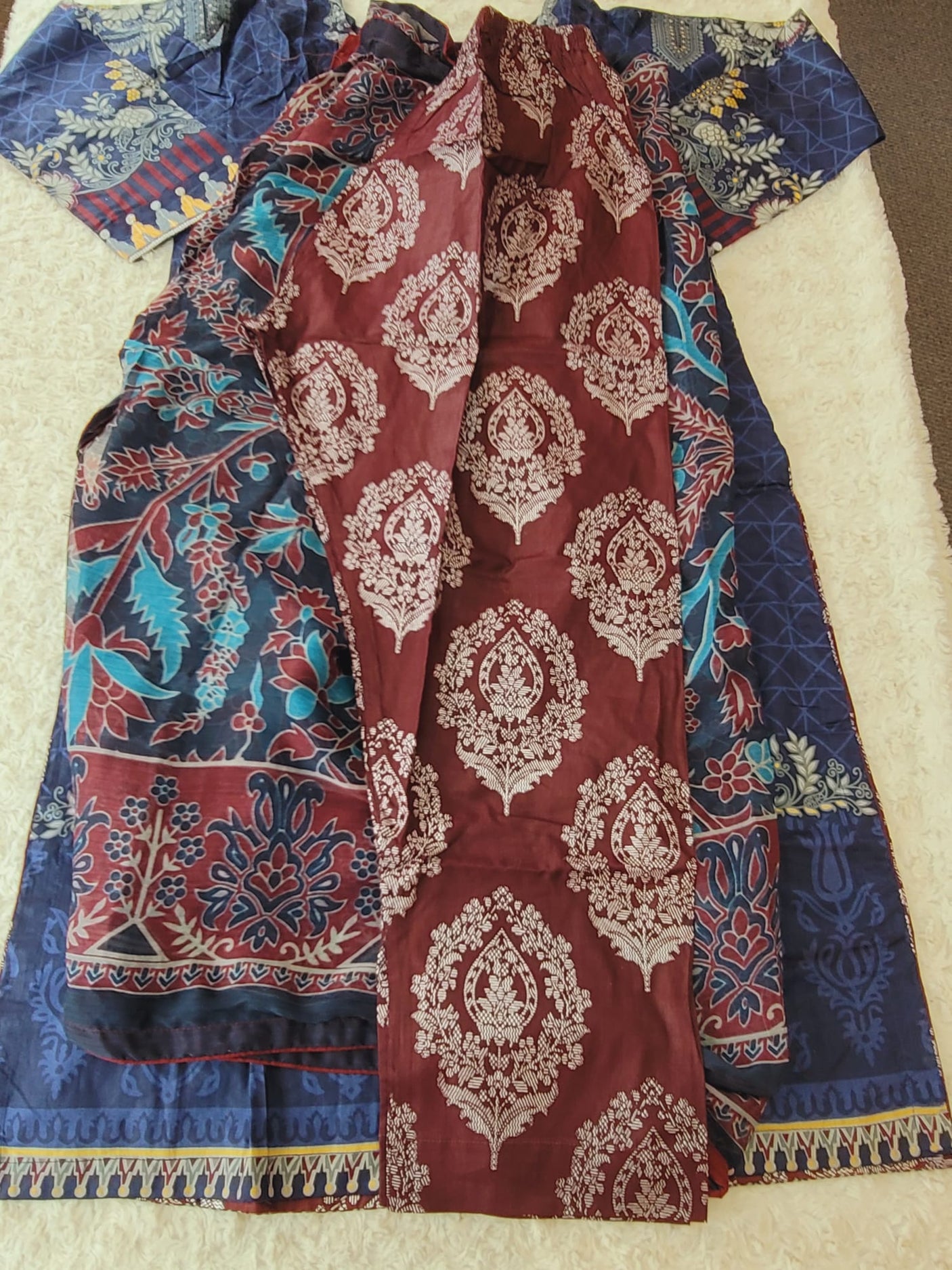Pakistani stitched  lawn Embroidered Salwar kameez ready to ship