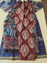 Pakistani stitched  lawn Embroidered Salwar kameez ready to ship