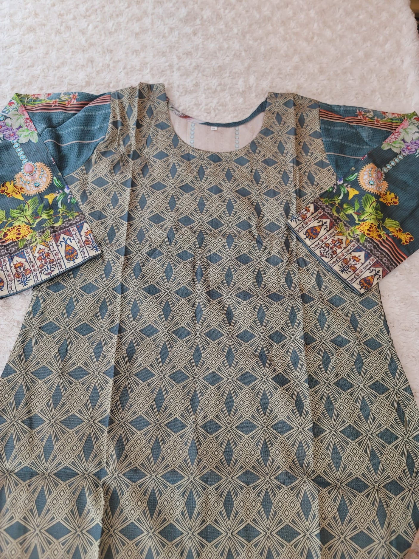 Pakistani Stitched Jacquard lawn Embroidered Salwar kameez ready to ship