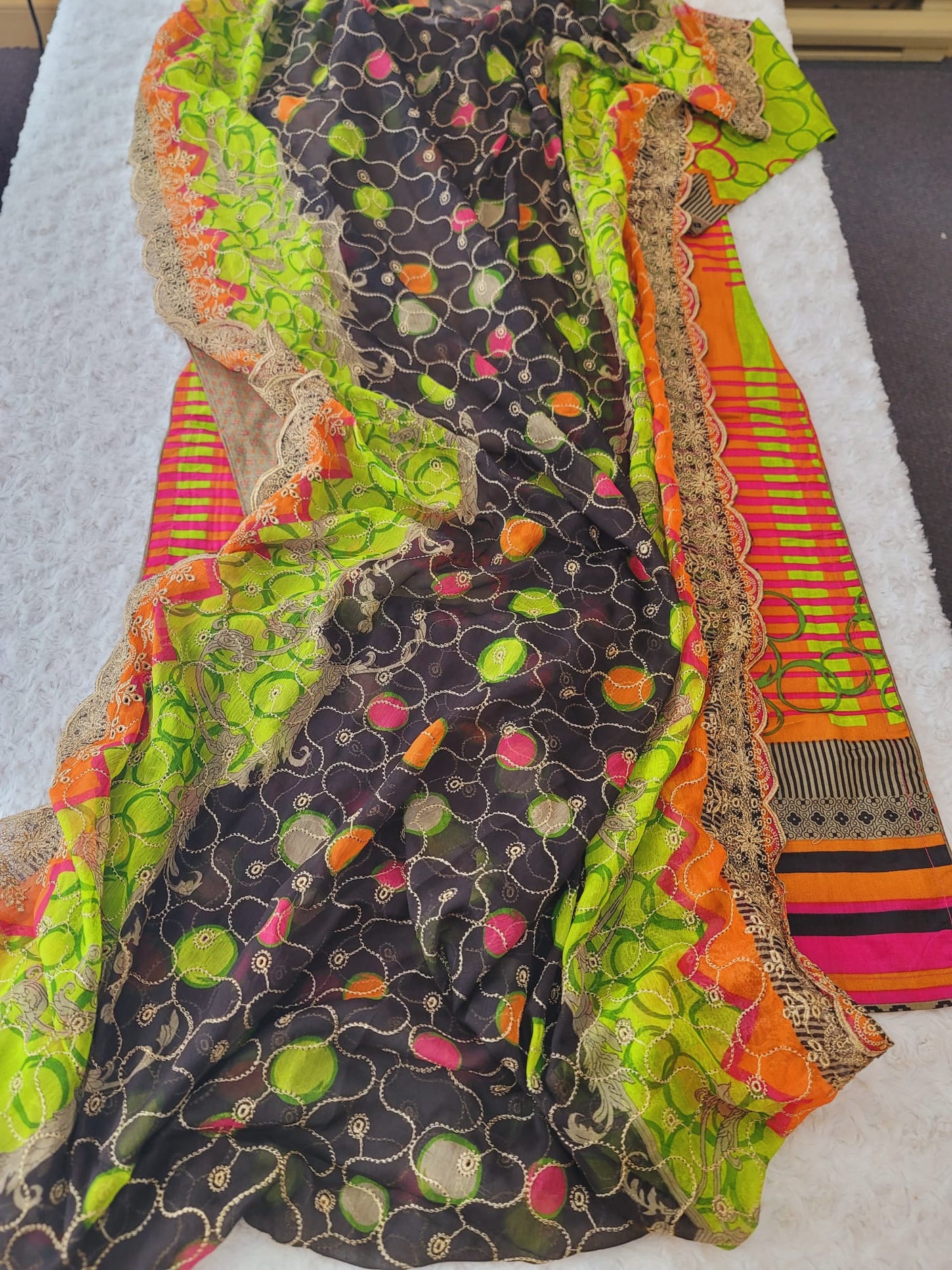 Pakistani Stitched lawn Embroidered Salwar kameez ready to ship