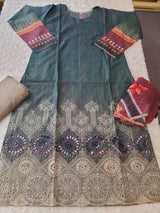 Pakistani Stitched lawn Embroidered Salwar kameez ready to ship