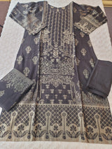 Pakistani Stitched Jacquard lawn Embroidered Salwar kameez ready to ship