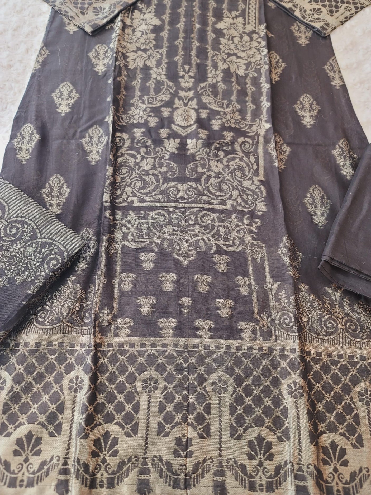 Pakistani Stitched Jacquard lawn Embroidered Salwar kameez ready to ship