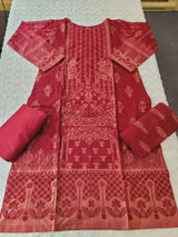 Pakistani Stitched Jacquard lawn Embroidered Salwar kameez ready to ship