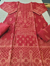 Pakistani Stitched Jacquard lawn Embroidered Salwar kameez ready to ship