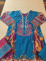 Pakistani Stitched lawn Embroidered Salwar kameez ready to ship