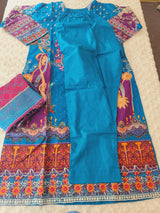 Pakistani Stitched lawn Embroidered Salwar kameez ready to ship