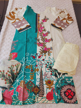 Pakistani Stitched Embroidered Lawn Salwar kameez ready to ship