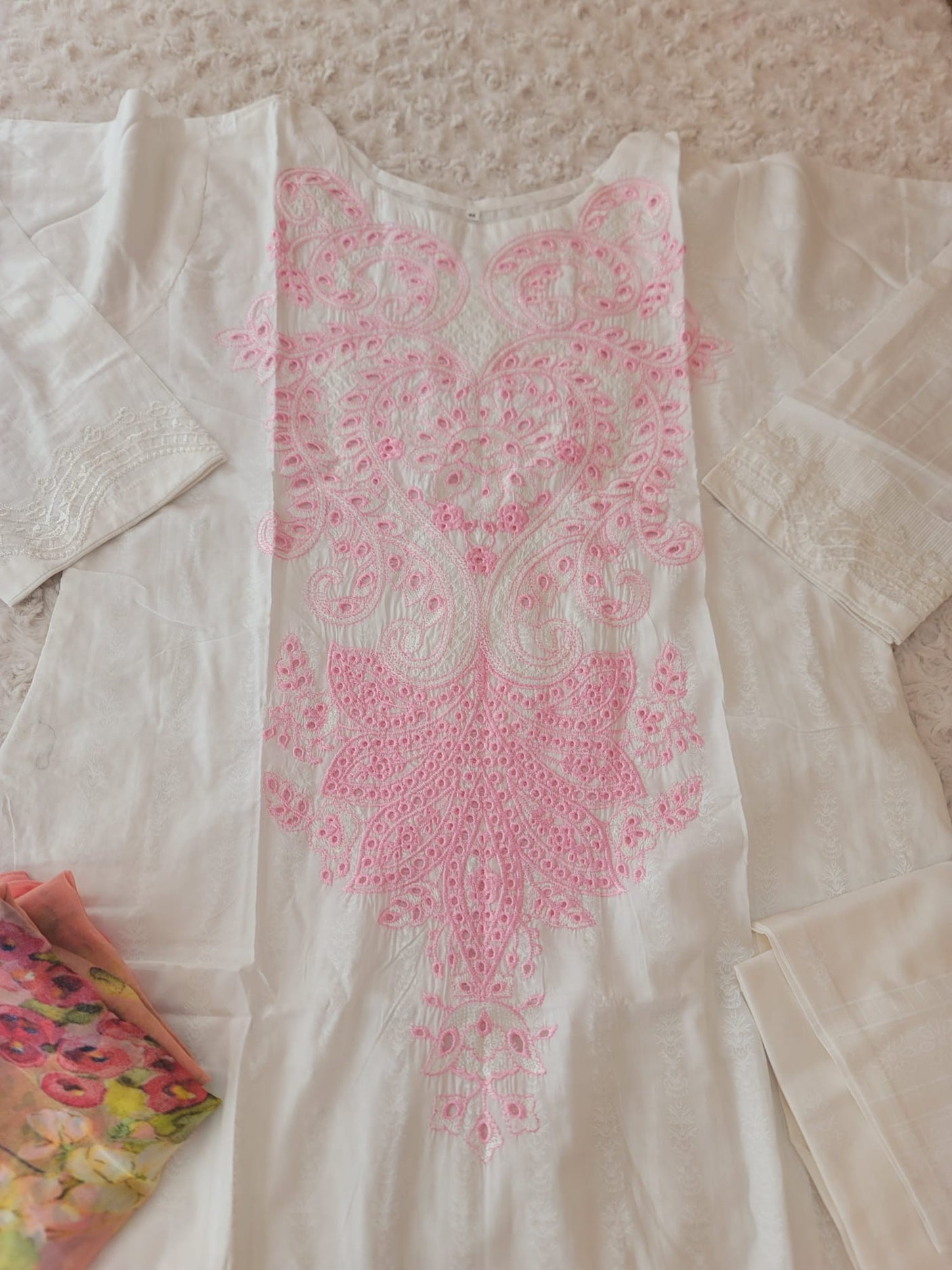 Pakistani Stitched lawn Embroidered Salwar kameez ready to ship