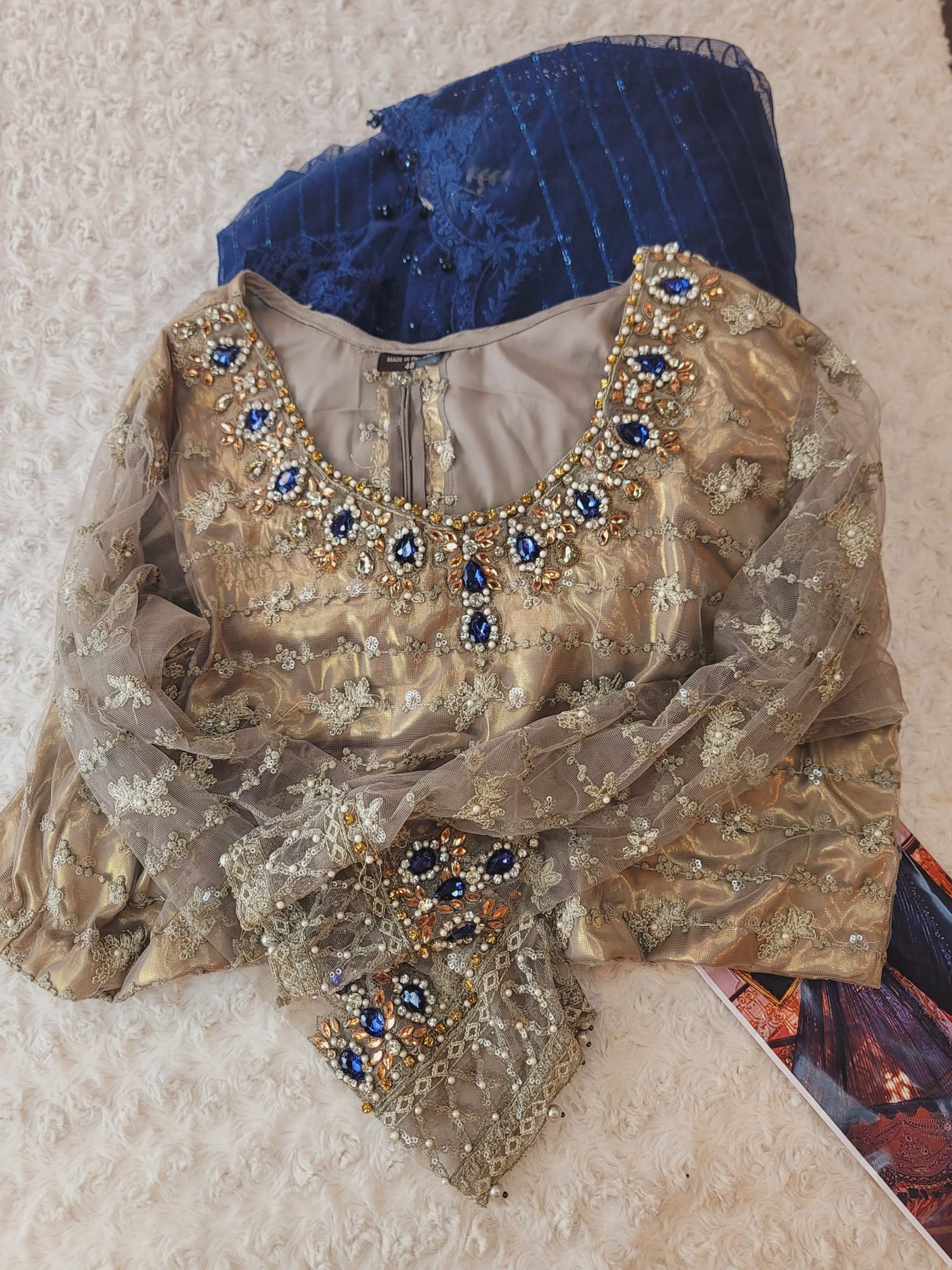 Pakistani Stiched Ready Saree-100% Original Guaranteed