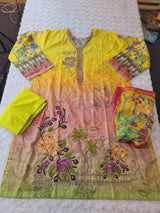 Pakistani Stitched lawn Embroidered Salwar kameez ready to ship