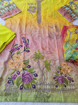 Pakistani Stitched lawn Embroidered Salwar kameez ready to ship