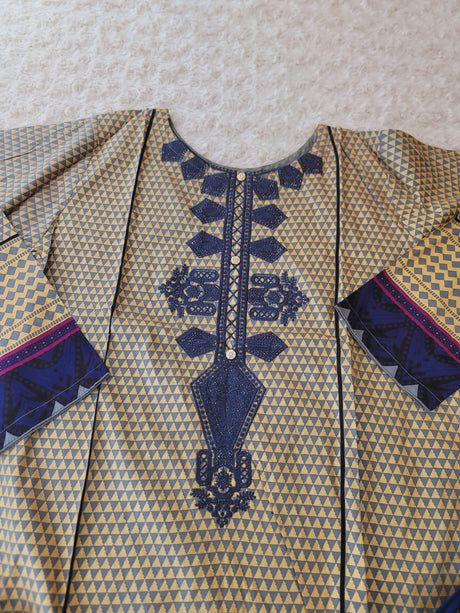 Pakistani Stitched lawn Embroidered Salwar kameez ready to ship