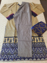 Pakistani Stitched lawn Embroidered Salwar kameez ready to ship