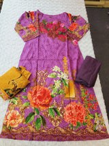 Indian Cotton Stitched Embroidery Suit Ready To Ship