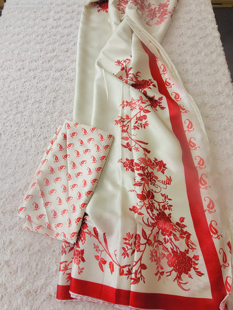 Super soft samooz silk with degital print saree