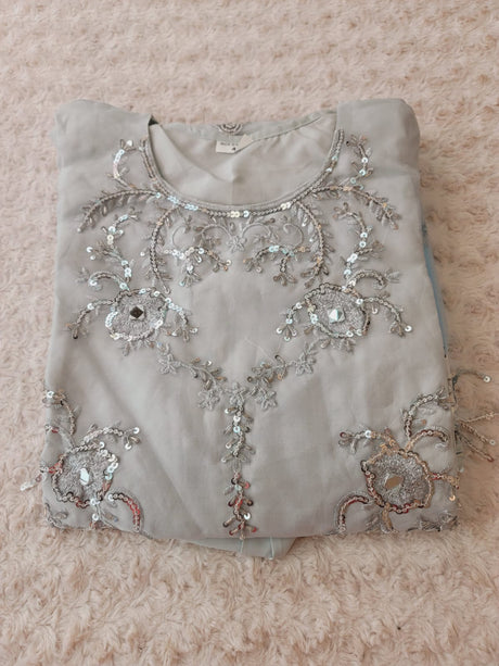 Pakistani Stitched Embroidery Party Wear Dresses Ready To Ship